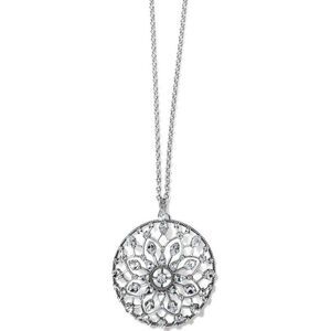 NWT Brighton One Love Silver Crystal Circle Long/Short Convertible Necklace
